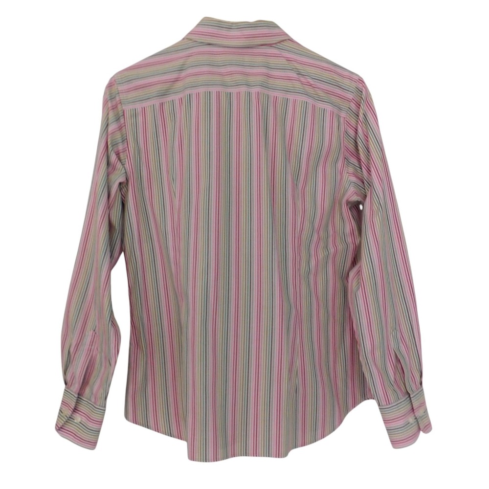 Lands‎ End womens Button up Shirt Striped Colorful Cotton Size 12 - Picture 5 of 6